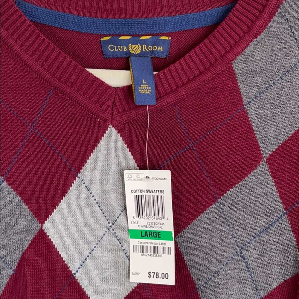 New, Club Room cotton sweater - Picture 2 of 4